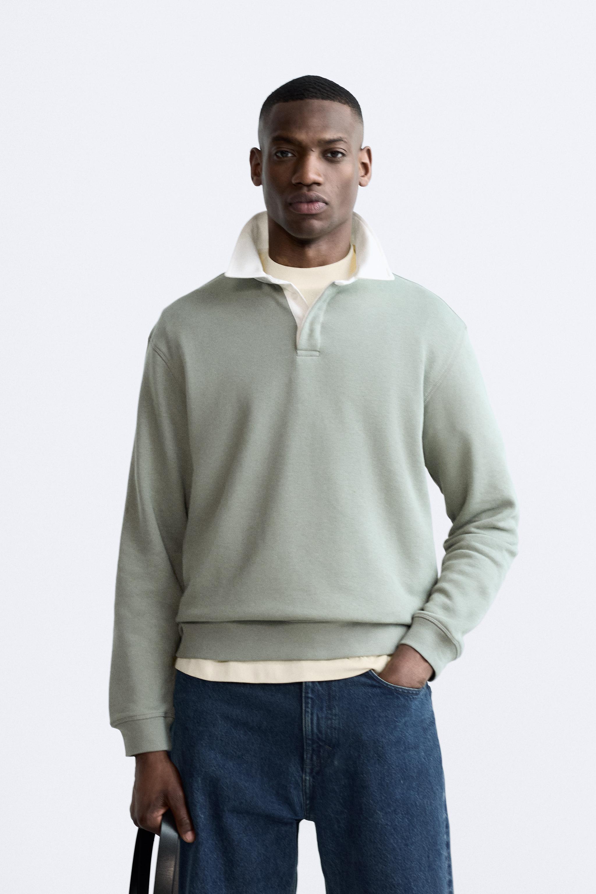 Zara green outlet sweatshirt