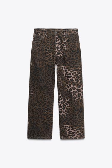 JEANS ZW COLLECTION ESTAMPADO ANIMAL - Leopardo da Zara