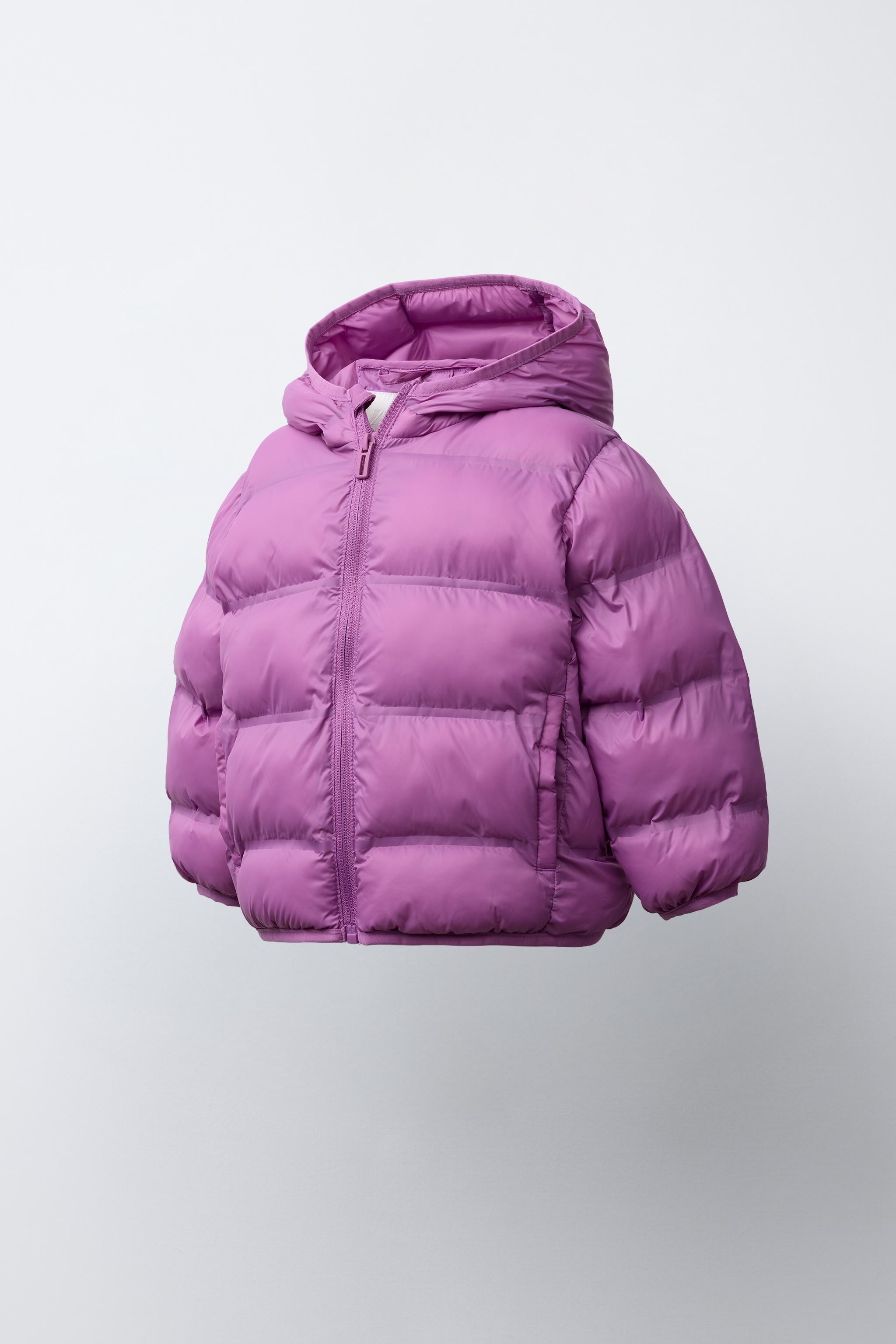 LIGHTWEIGHT HOODED PUFFER JACKET - Dark mauve | ZARA United States