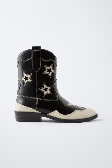BOTÍN COWBOY ESTRELLAS - Negro de Zara