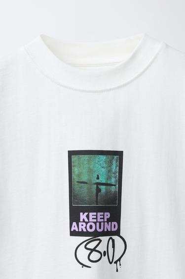 T-SHIRT IMPRIMÉ GRAFFITI - Blanc de Zara - Image 2