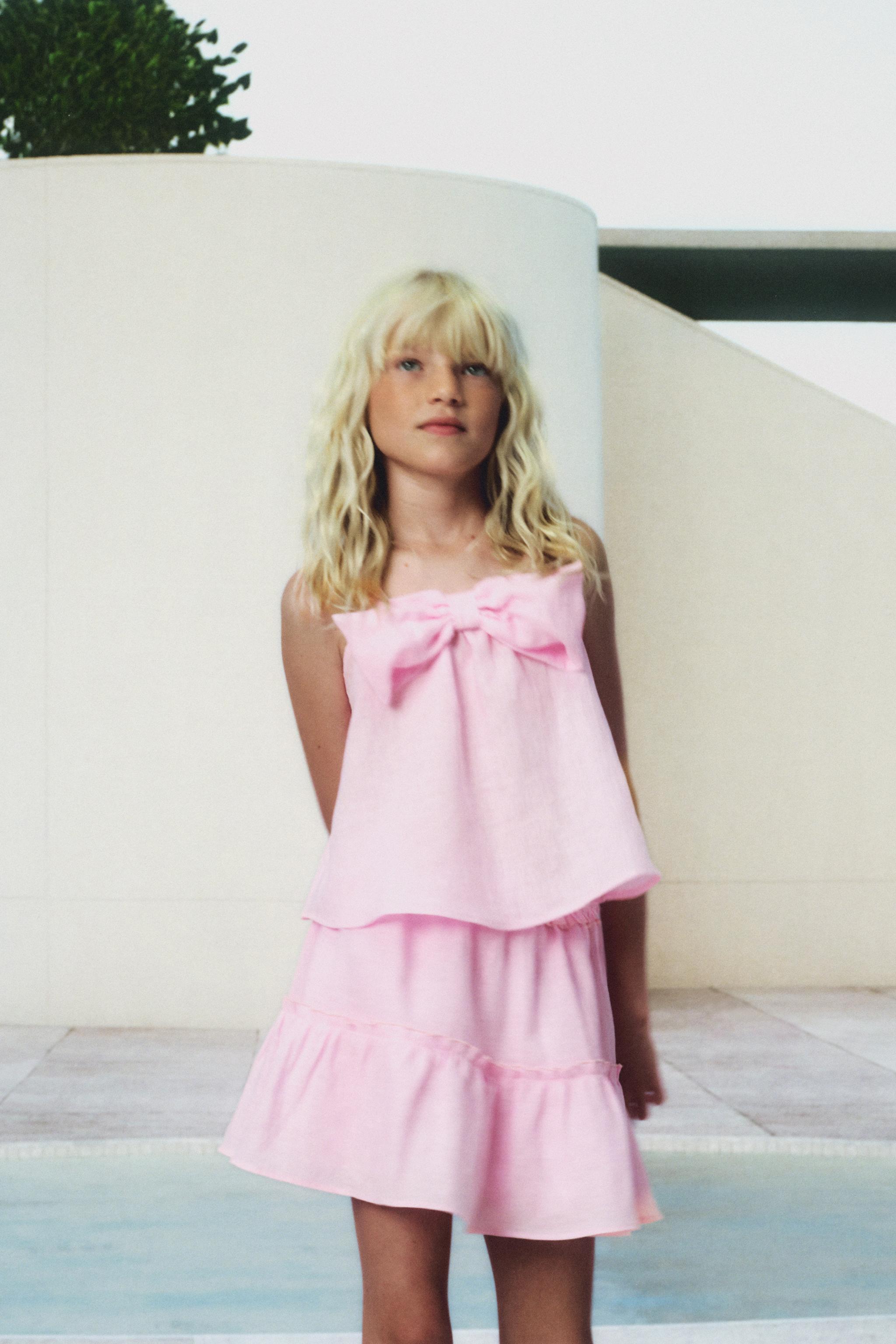 100% LINEN BOW TOP