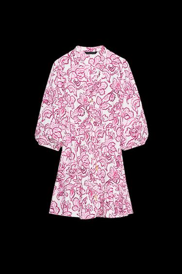MINIKLEID MIT BLUMENPRINT - Rosa von Zara - Bild 0