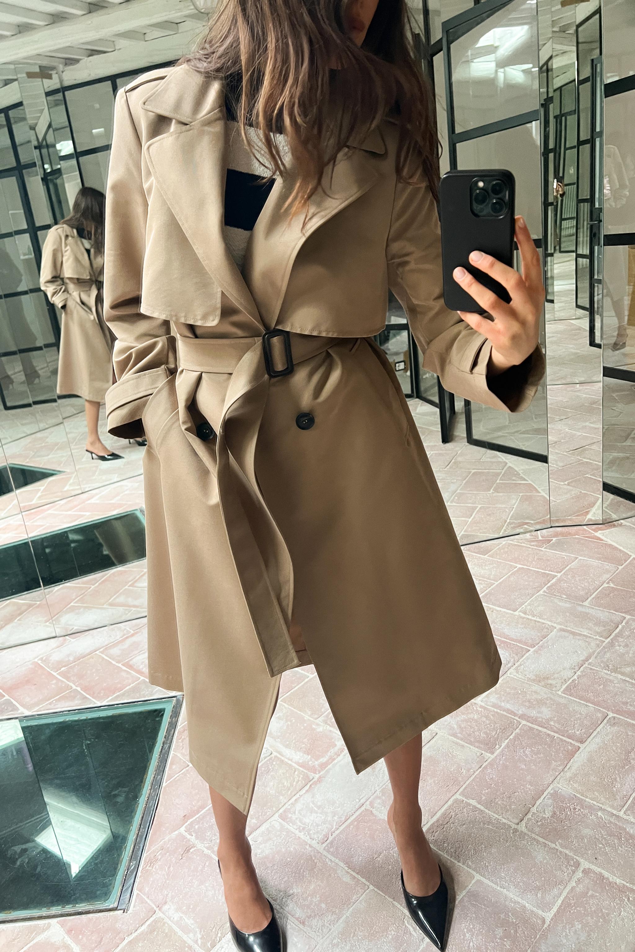 Zara suede clearance trench