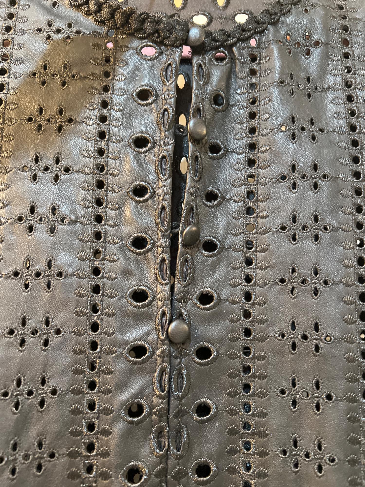 OPENWORK EMBROIDERED TOP