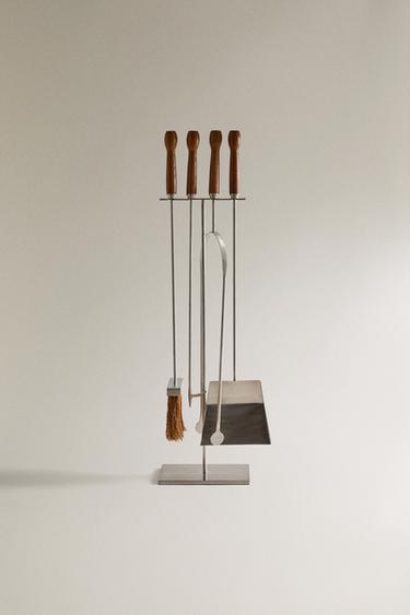 STEEL FIREPLACE TONGS - Silver by Zara - Image 4