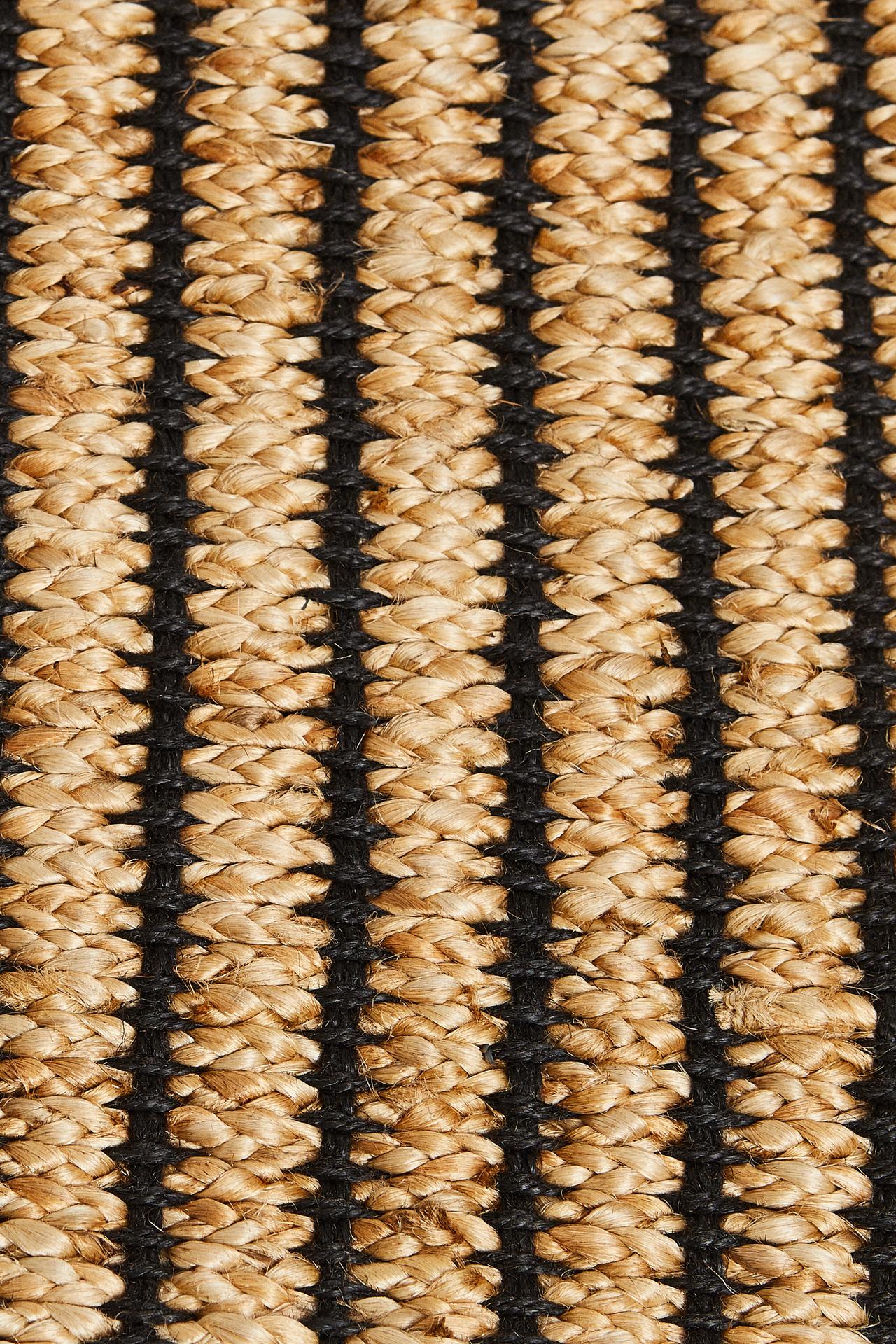JUTE CARPET RUNNER — Black