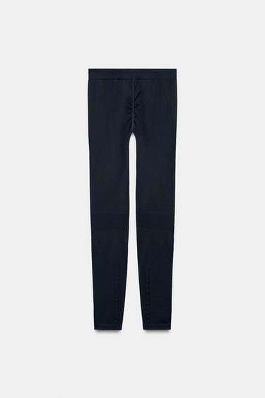 Zara SEAMLESS THERMAL LEGGINGS THERMOLITE® CORE SKI COLLECTION - Black