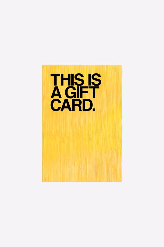 CARTA REGALO | ZARA Italia / Italy