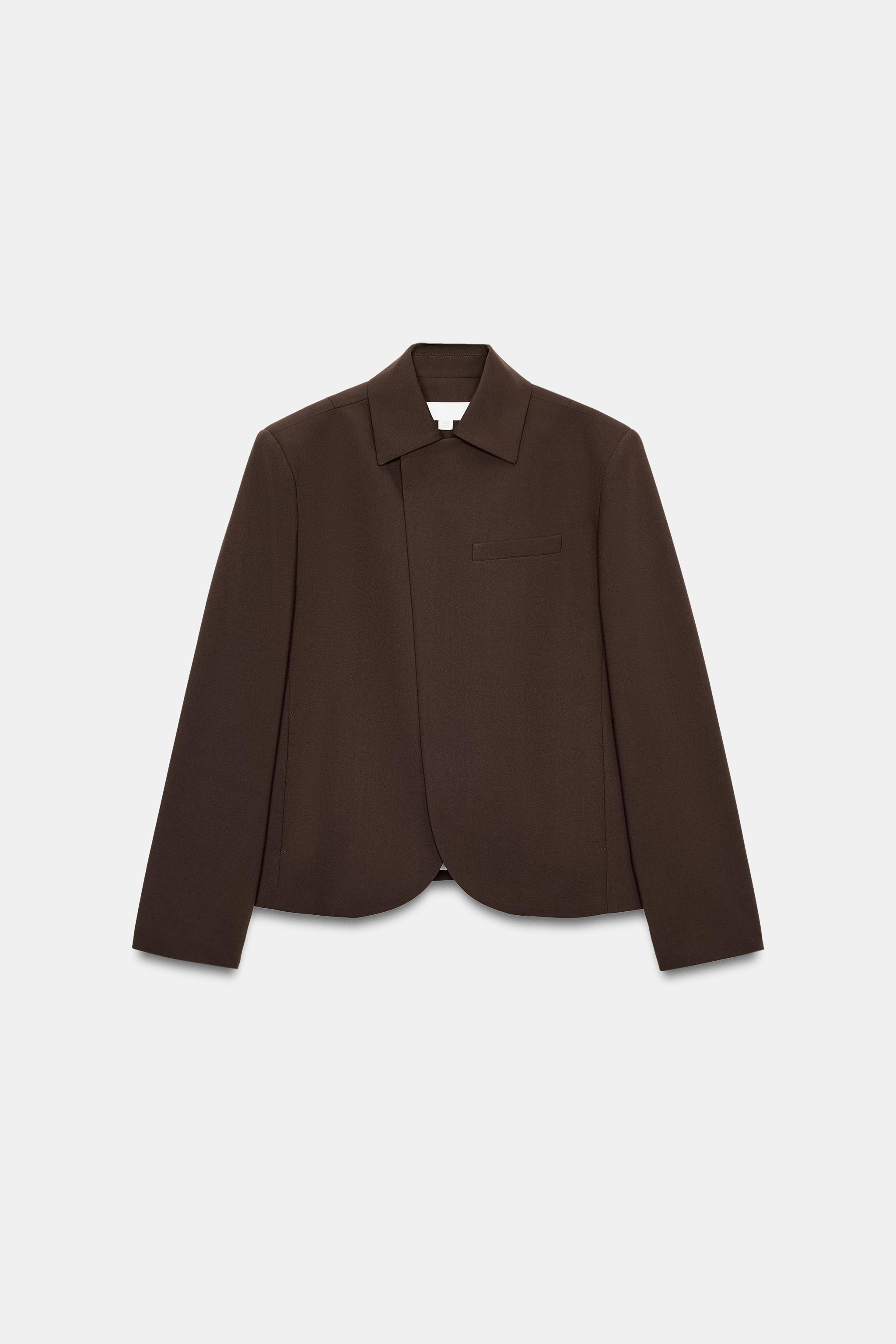 DOUBLE BREASTED LAPEL COLLAR BLAZER