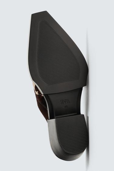 LEATHER CLOGS - Brown by Zara - Image 6