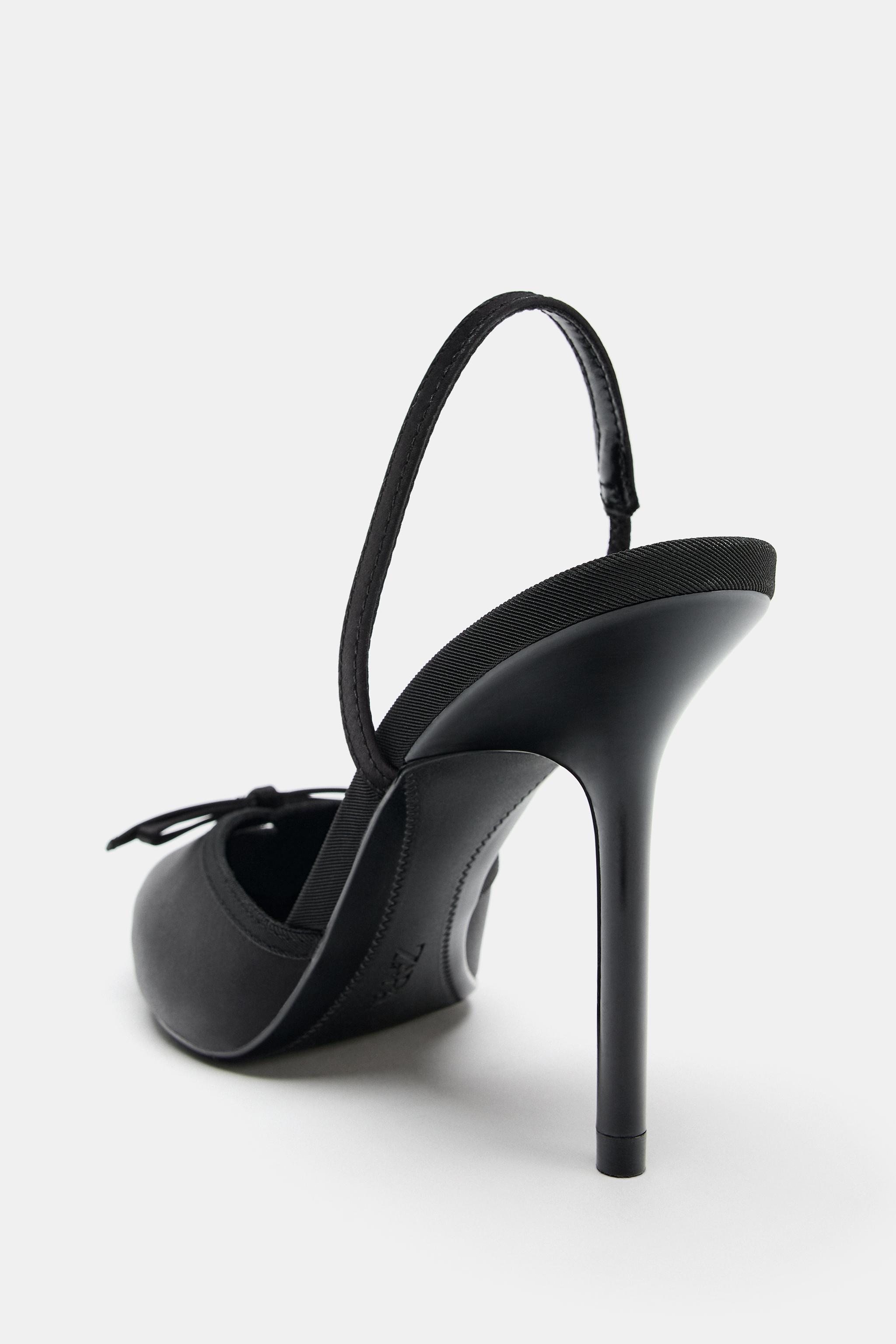 TALONS EFFET SATINÉ AVEC NŒUD