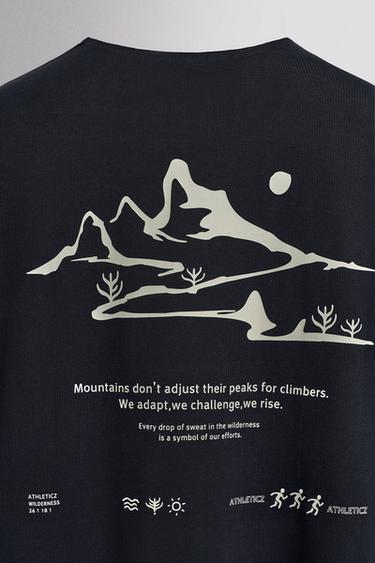 RUNNING PRINT TECHNICAL T-SHIRT - Navy blue by Zara - Image 3