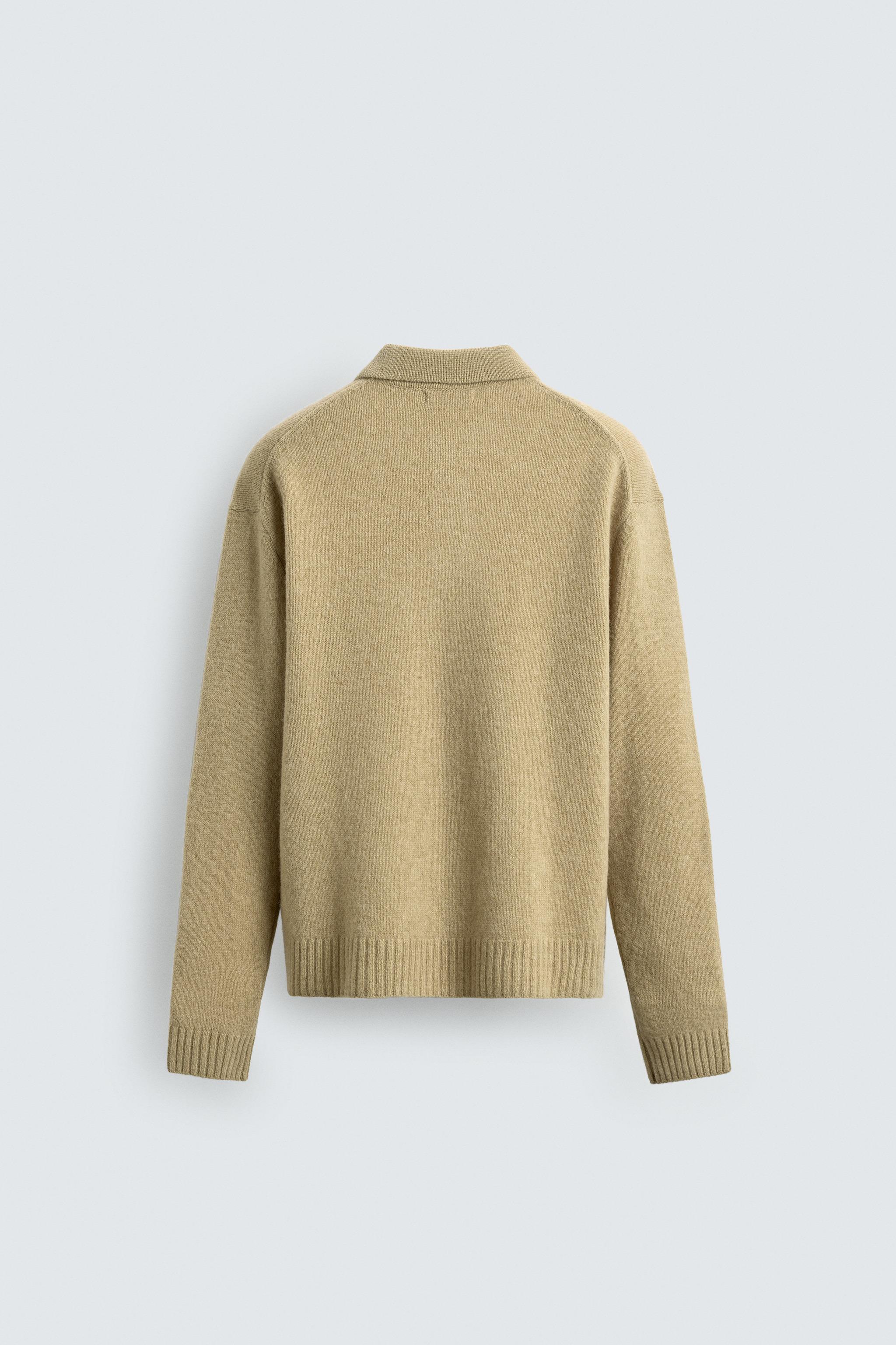 100% WOOL KNIT POLO SHIRT - Light green | ZARA United States