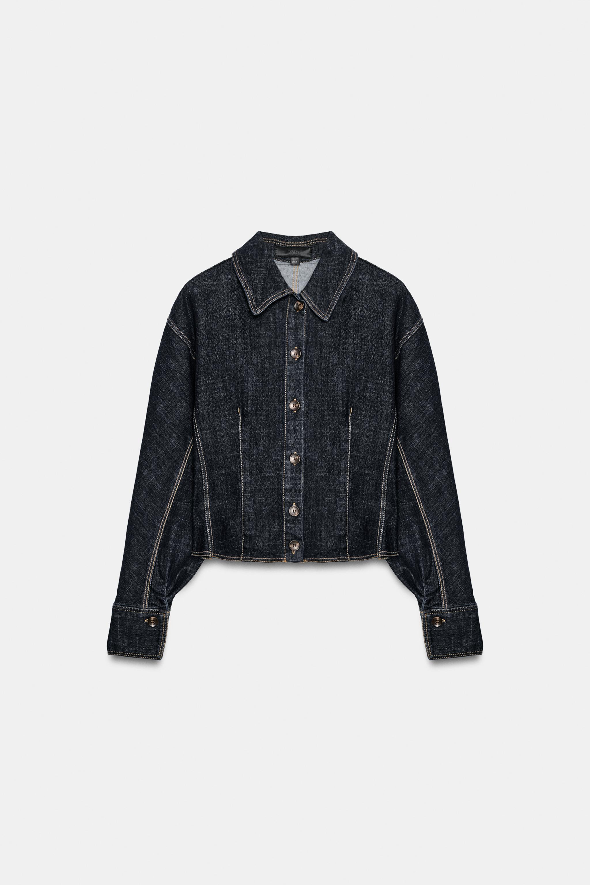 Z1975 デニム ペプラムシャツ - ブルー | ZARA Japan / 日本