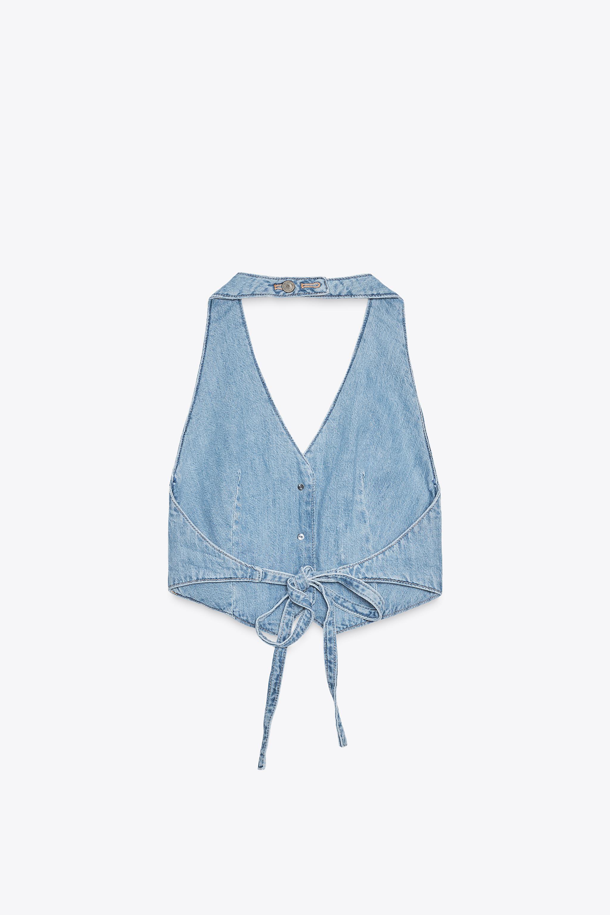 TOP GILET EN DENIM TRF