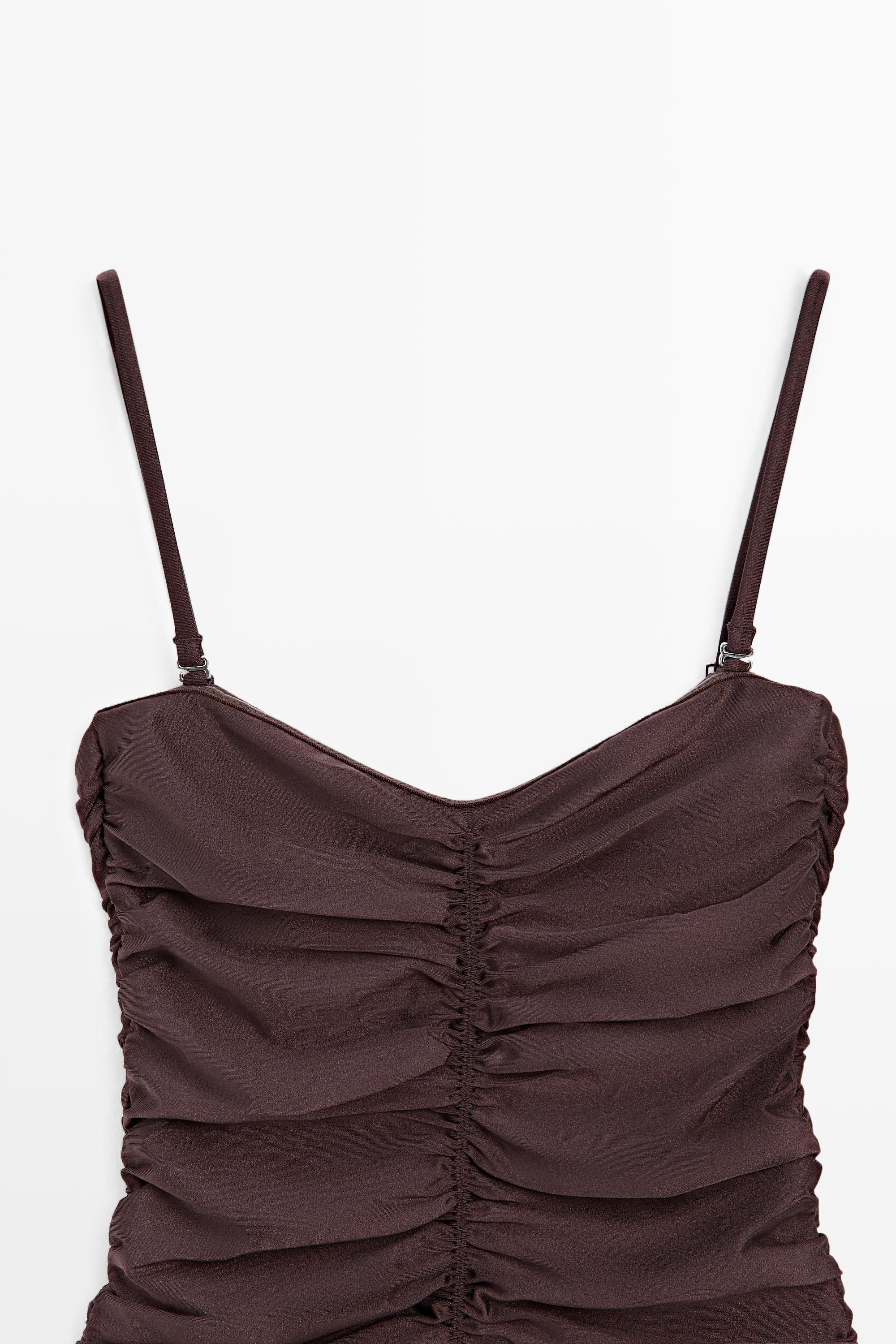 Shimmery gathered swimsuit