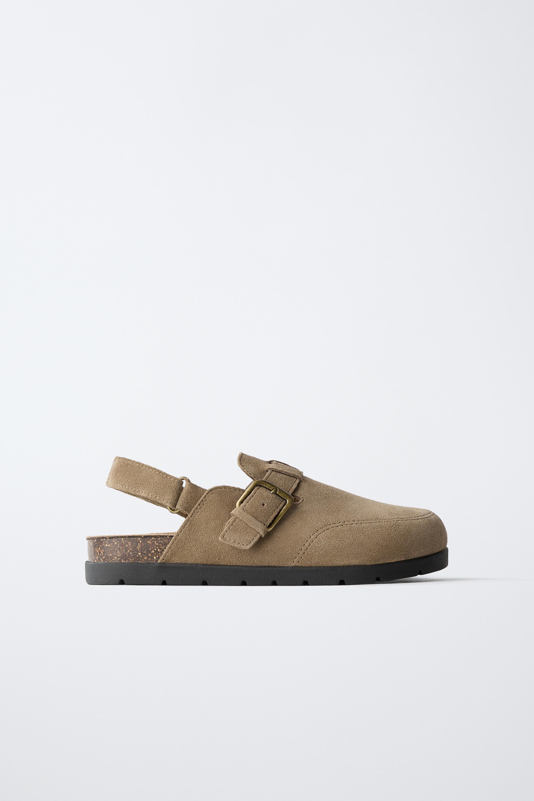 SPLIT LEATHER CLOGS - Sandy Brown | ZARA United States
