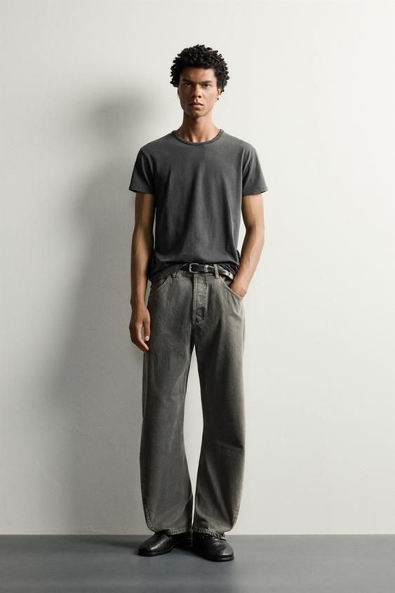 KAMISETA MARAZTUA SLIM FIT - Antrazita iluna, Zara-rena - Irudia 0