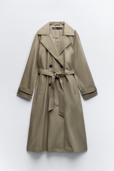 KLASICK TRENKOT S PSKEM - Khaki od Zara