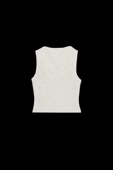 CHALECO ESTRUCTURA BOTONES - Crudo de Zara