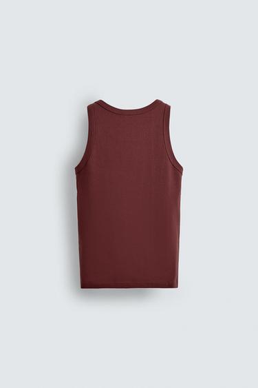 DÉBARDEUR CANNELÉ - Rouge de Zara - Image 7