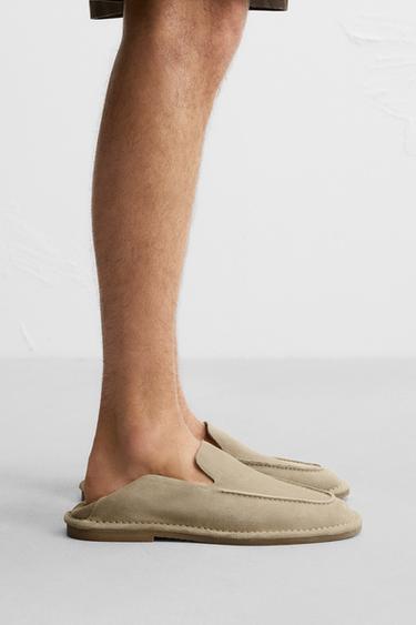 CASUAL LEATHER LOAFERS - Beige by Zara - Image 0