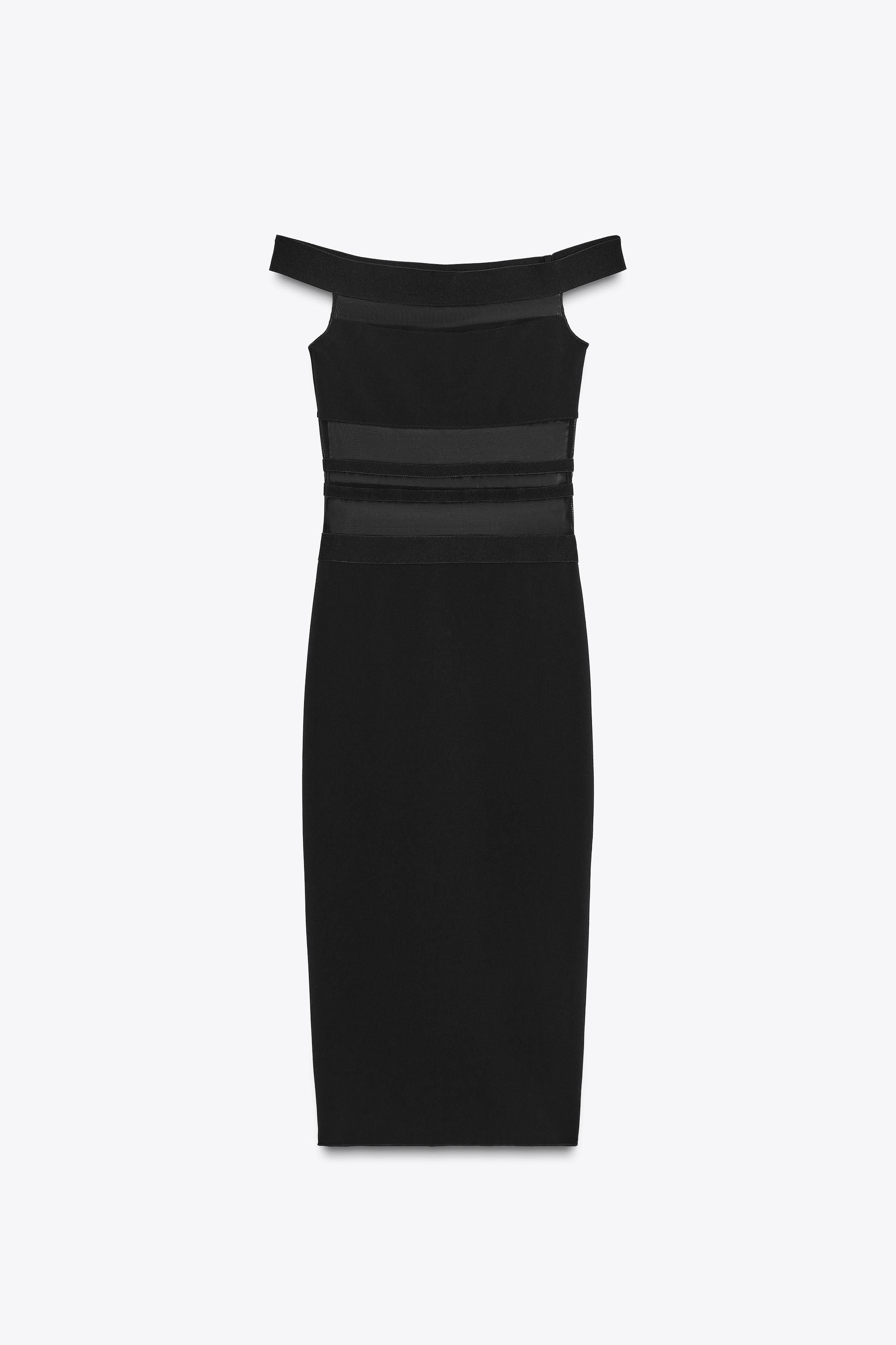 詰め放題　Sara STRETCH COMBINATION DRESS - Black | ZARA United States