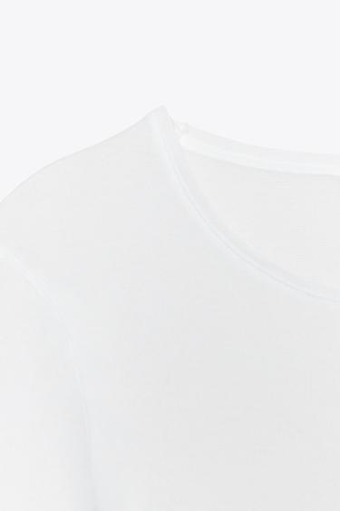 SUPIMA® COTTON T-SHIRT - White by Zara - Image 3