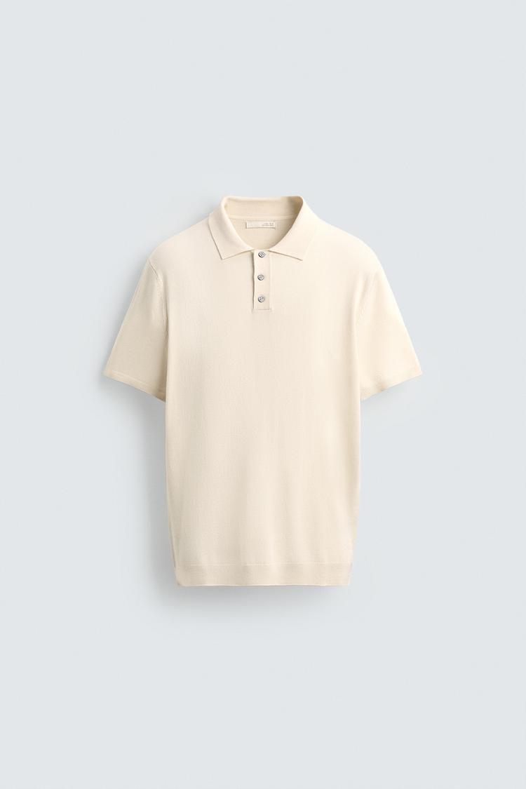 ZARA REGULAR FIT KNIT POLO SHIRT