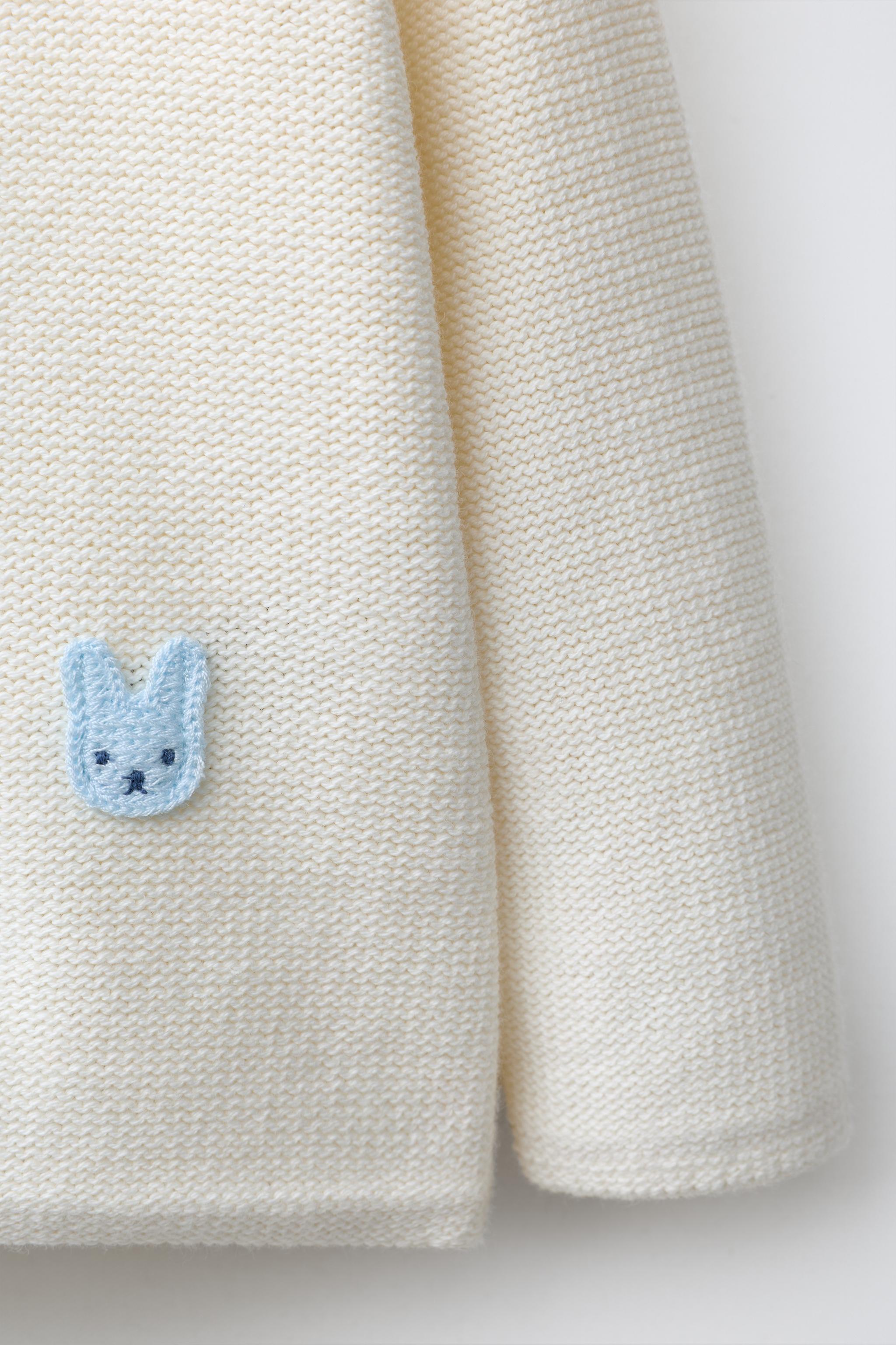 KNIT JUMPER WITH BUNNY PATCHES