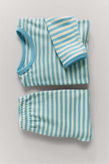 2-6 JAHRE/ PYJAMA MIT STREIFENPRINT - Hellblau von Zara