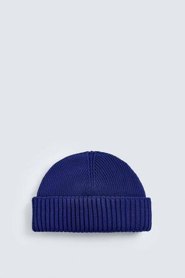 SHORT KNIT BEANIE - Bluish by Zara