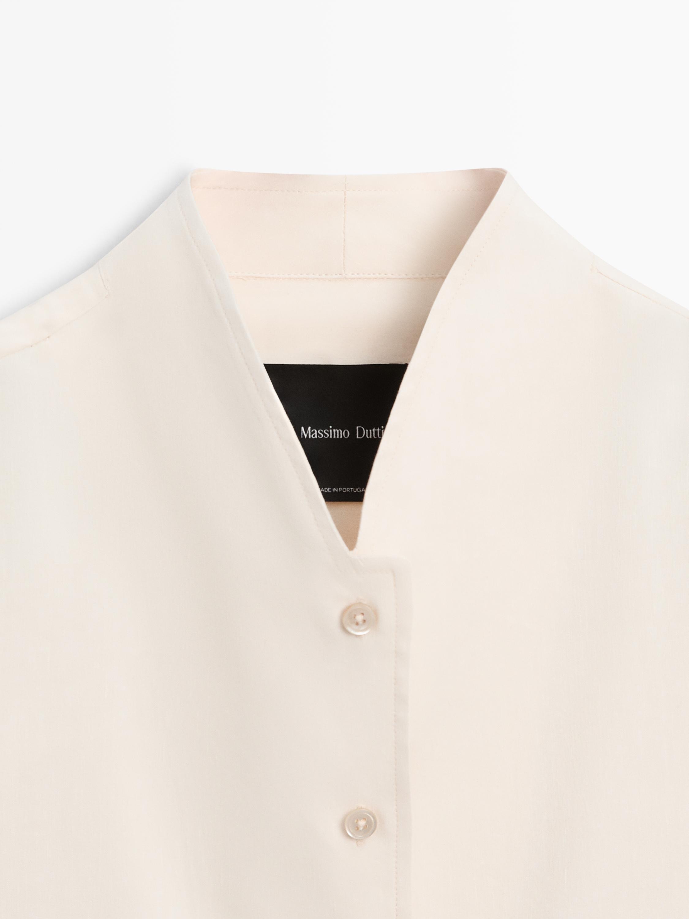 Flowing overshirt with collar detail