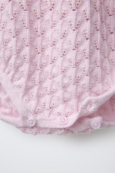 OPENWORK KNIT ROMPER - Mid-pink by Zara - Image 2