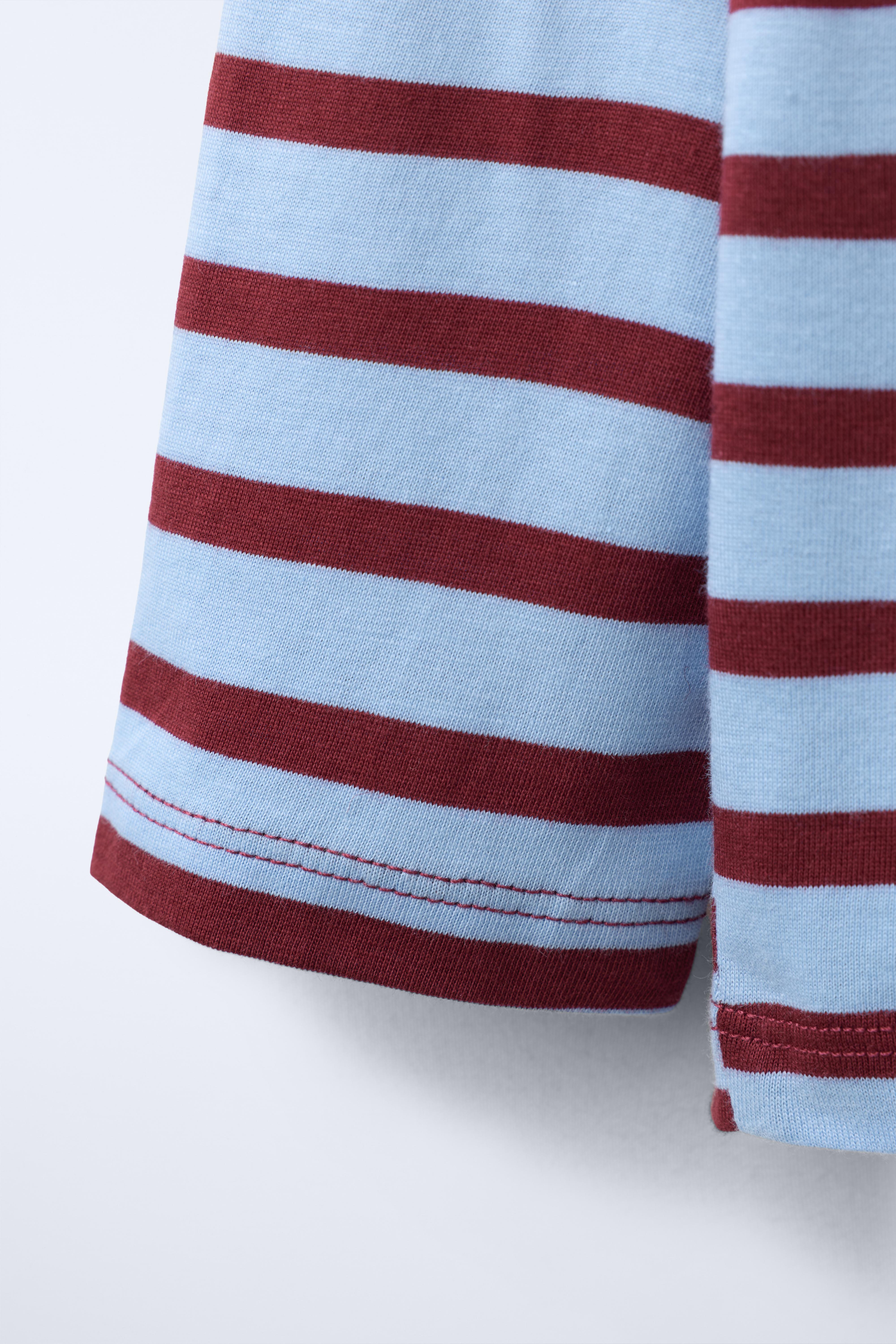 HELLO KITTY © SANRIO EMBROIDERED STRIPED T-SHIRT