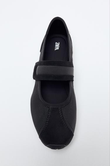 SPORTS BALLET FLATS - Black by Zara