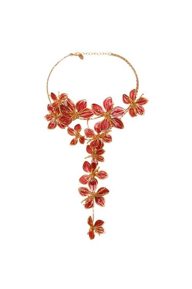 LONG FLORAL NECKLACE