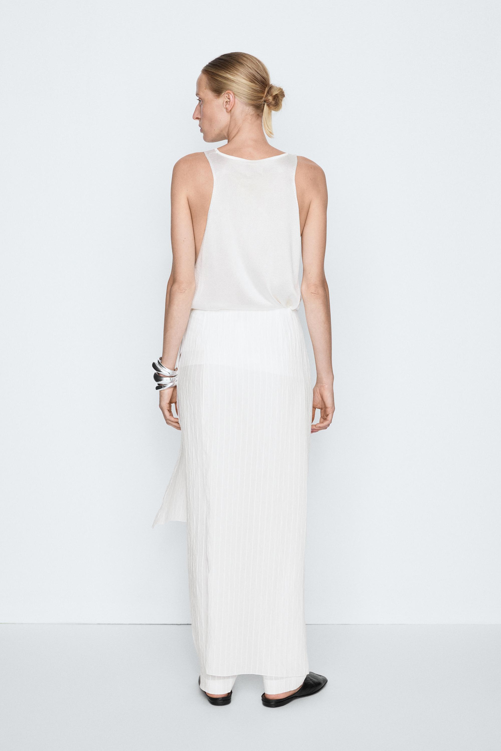 Jupe-culotte asymétrique rayée - STUDIO