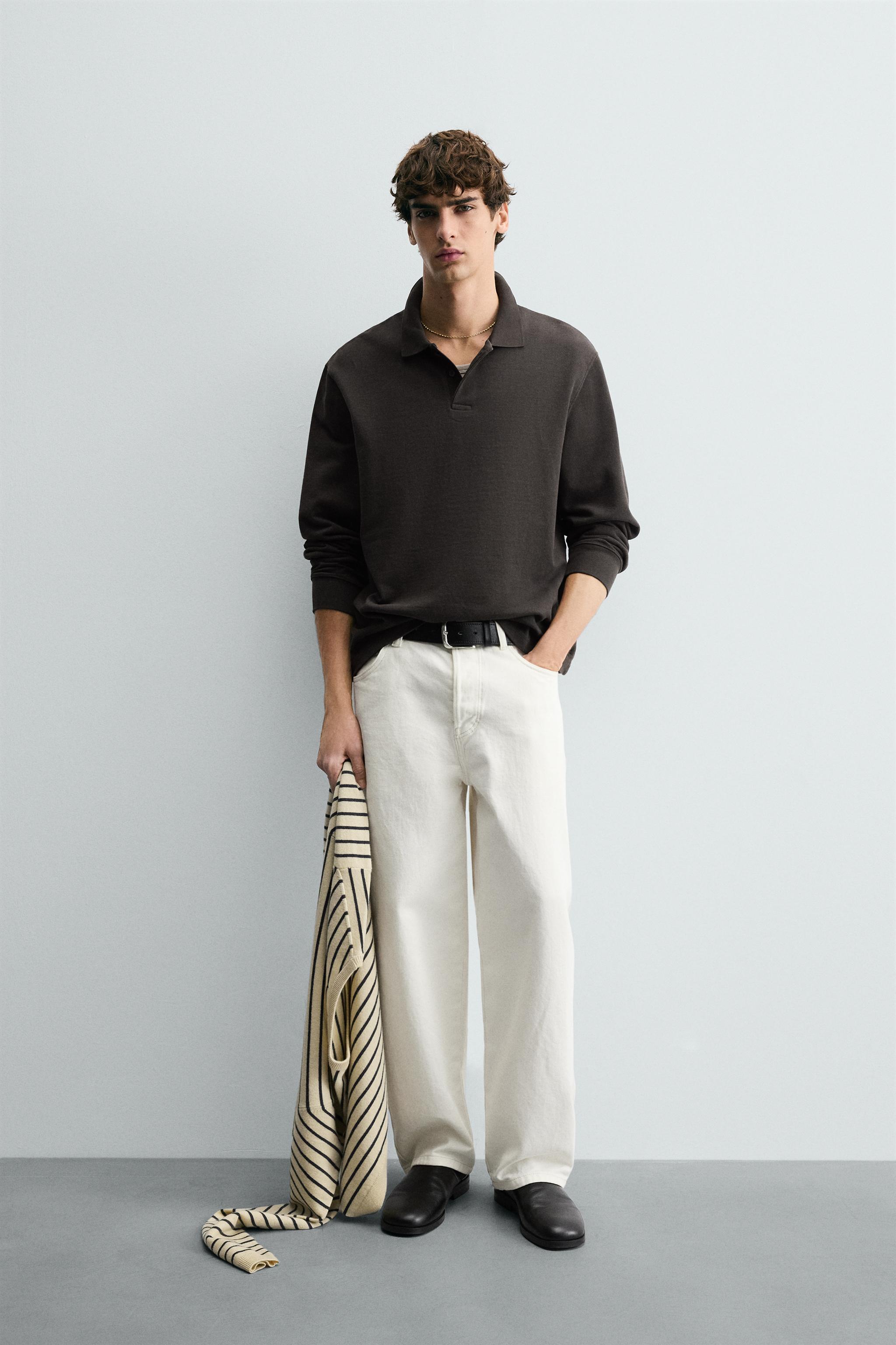 WASHED TEXTURED POLO SHIRT