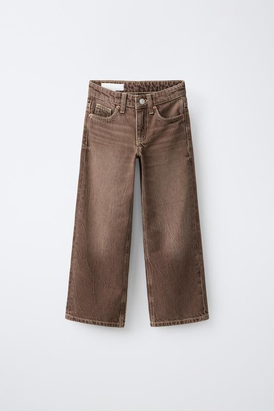 JEANS WIDE LEG - Marrón de Zara - Imagen 0