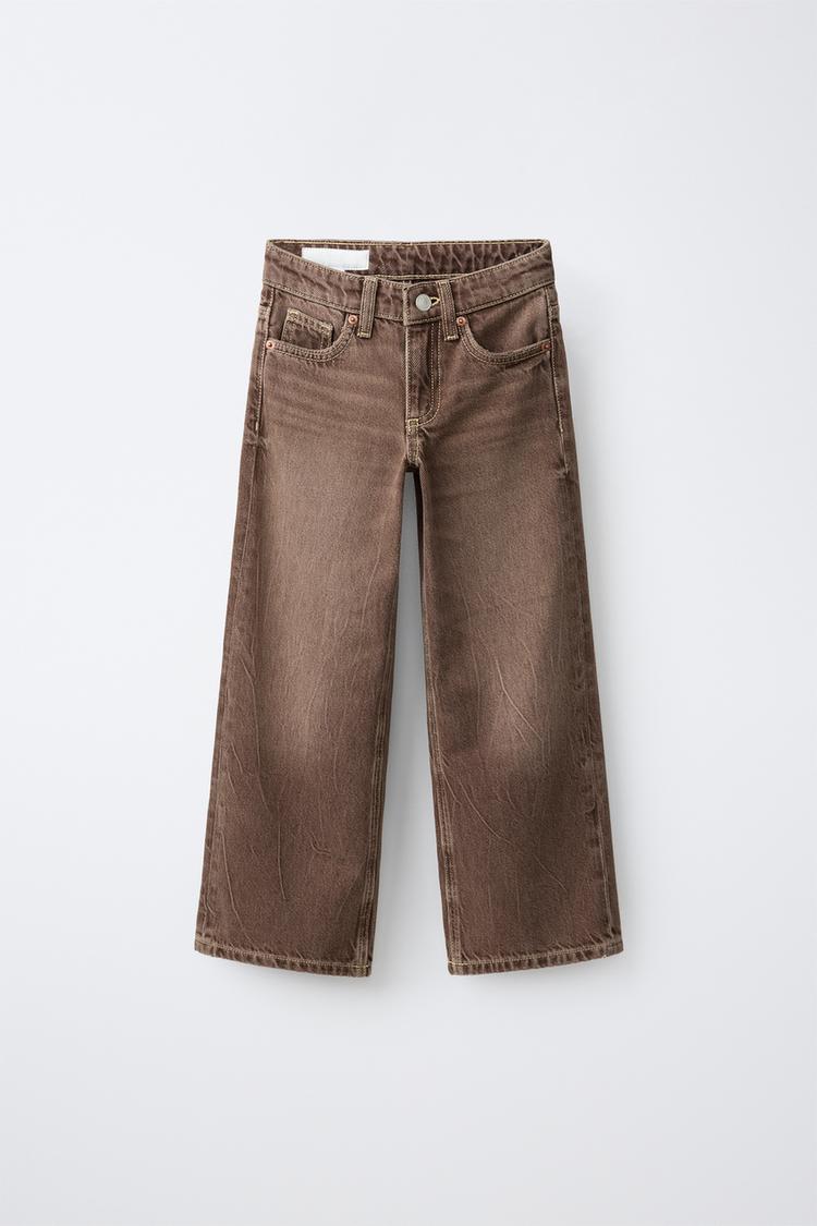 WIDE LEG JEANS — Brown