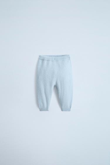 JOGGINGBUKSER I 100% KASHMIR - lys blå fra Zara