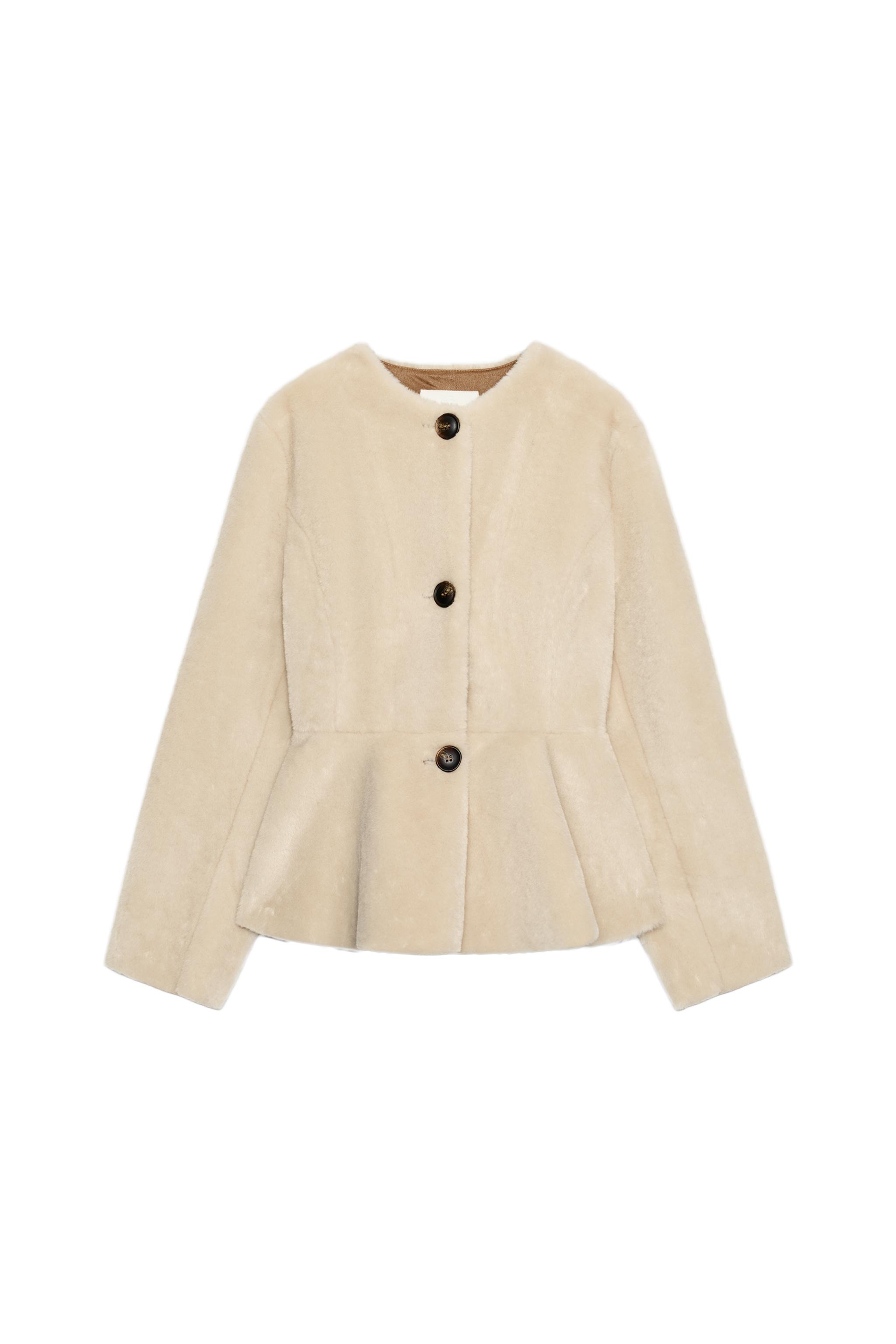 CAZADORA PEPLUM EFECTO PELO