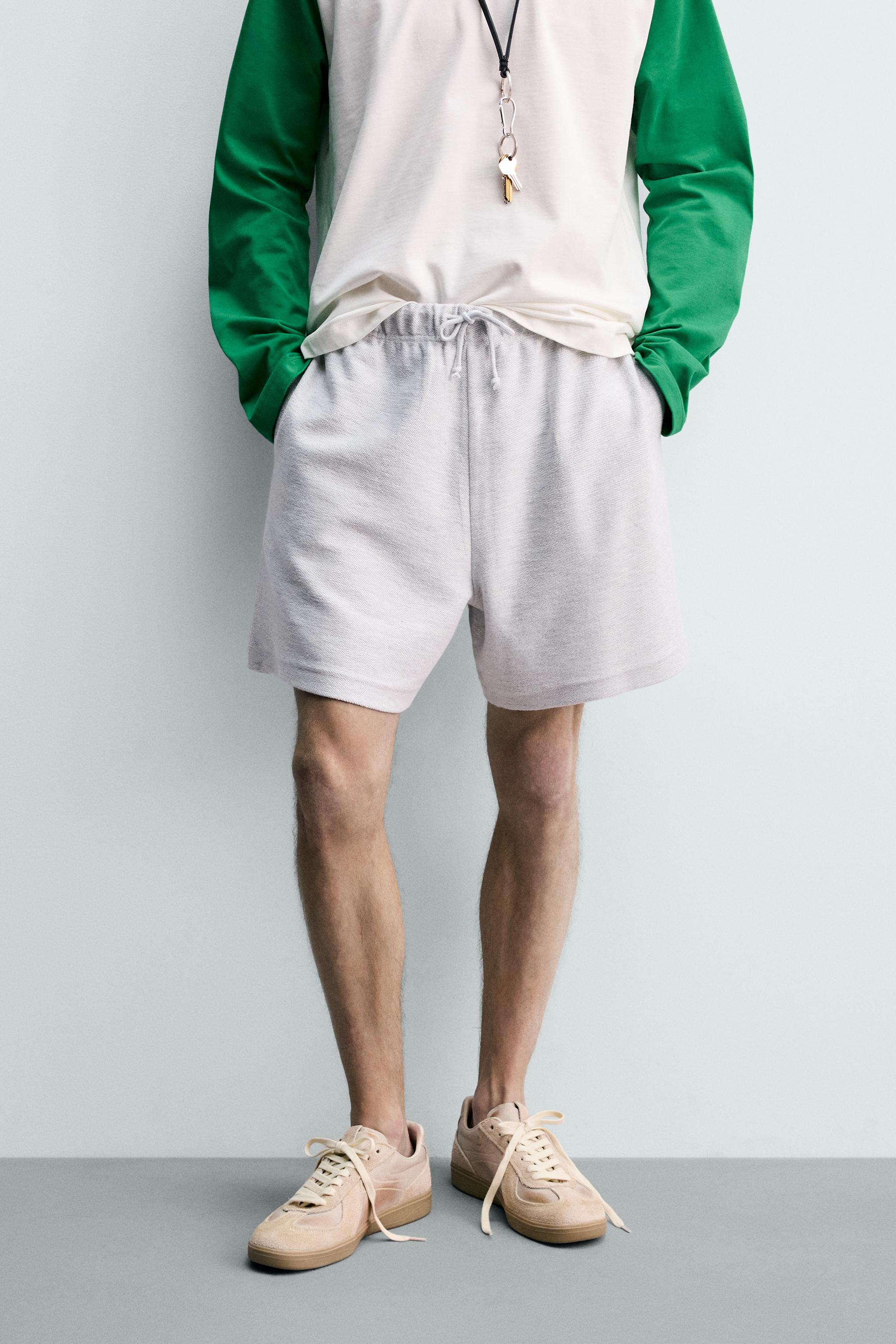 TEXTURED RELAXED FIT JOGGER SHORTS