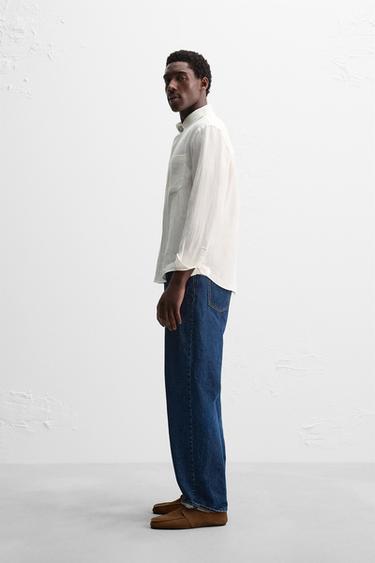 LIMITED EDITION RELAXED STRAIGHT-LEG JEANS - Blue by Zara - Image 3