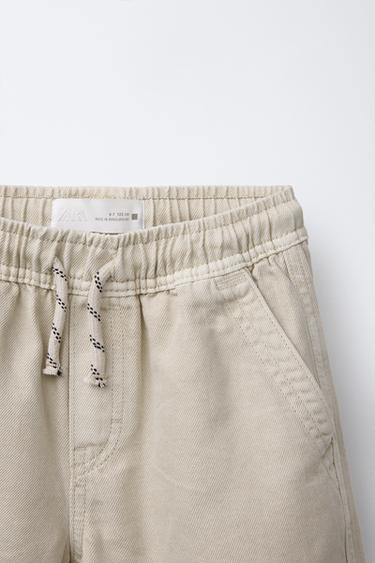 LOOSE-FITTING TWILL BERMUDA SHORTS - Sand by Zara - Image 2