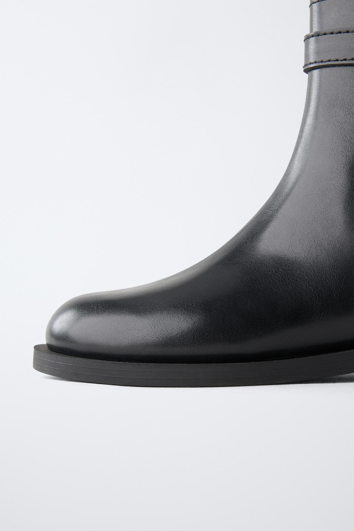 Детские ботинки Zara Buckle Ankle, цвет: Чёрный — фото 6