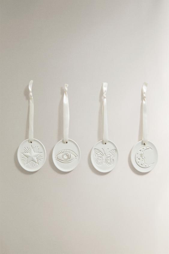 Zara MARISA BERENSON DECORATIVE CERAMIC PACK (PACK OF 4) - Ecru - Image 0