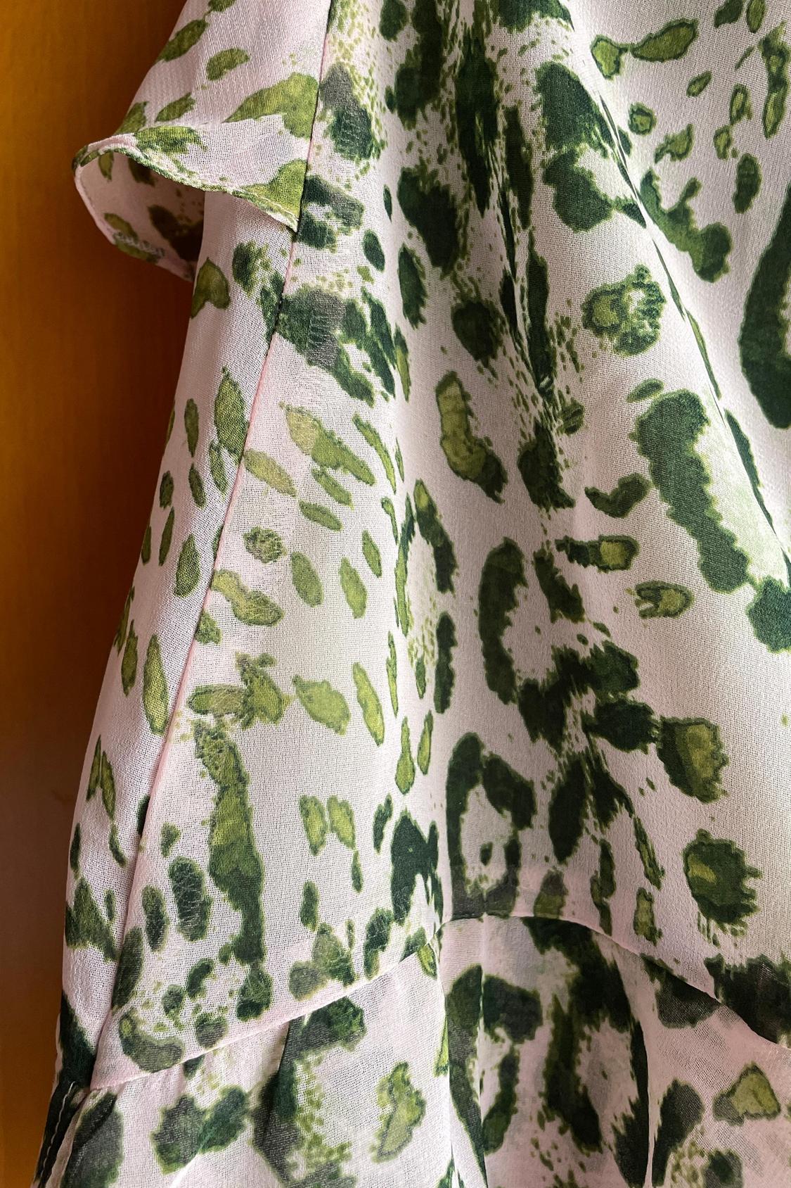 RUFFLED ANIMAL PRINT SKIRT - Image 3